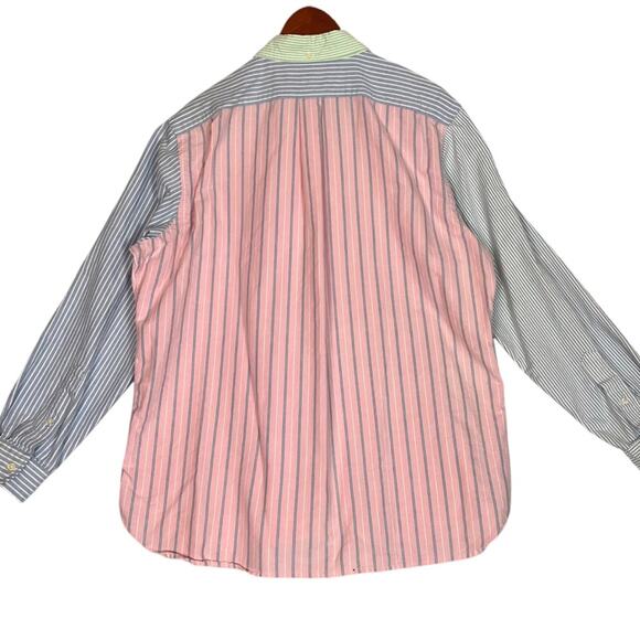 Vintage Y2K Pastel Stripe Button Down Shirt Men’s XL American Living Pink Blue - Picture 4 of 10